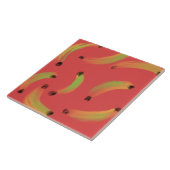 Carreau Aquarelle numérique Gouache Bananes (Côté)