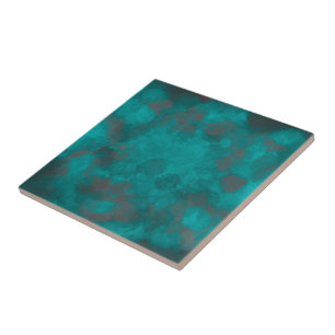 Carreau Aquarelle Océan Vert Turquoise Aqua Nautique Abst