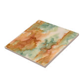 Carreau Aquarelle orange, tan, vert Brown et bleu (Côté)