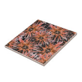 Carreau Aquarelle orangée et marron. (Côté)