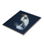 Carreau Aquarelle originale Great Blue Heron Bird (Côté)
