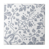 Carreau Aquarelle originale unique vintage gris blanc (Devant)