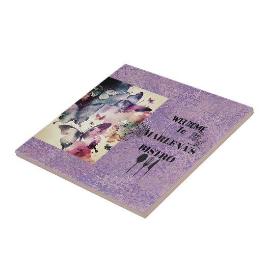 Carreau Aquarelle papillon (Côté)