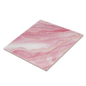 Carreau Aquarelle Parties scintillant rose et or marbre (Côté)