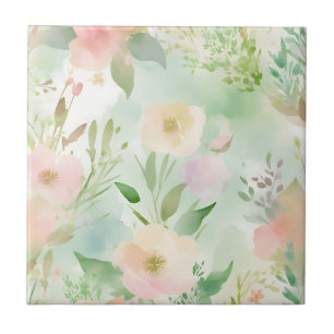 Carreau Aquarelle Pastel Springtime