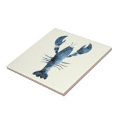 Carreau Aquarelle peinte à la main Bleu Homard (Côté)