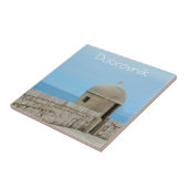 Carreau Aquarelle peinture de la muraille de Dubrovnik (Côté)