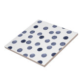 Carreau Aquarelle. Point de polka bleu. (Côté)