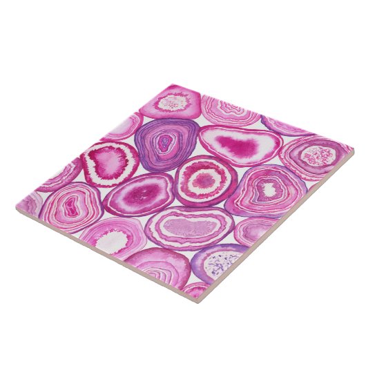 Carreau Aquarelle rose (Côté)