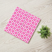 Carreau Aquarelle rose blanc Diamants rouges