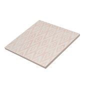 Carreau Aquarelle rose pâle Ikat Impression géométrique Pe (Côté)