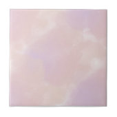 Carreau Aquarelle rose violet Élégant Printemps Abstrait (Devant)