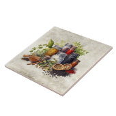 Carreau Aquarelle rustique épices Faux Texture aquarelle (Côté)