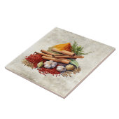 Carreau Aquarelle rustique épices Faux Texture aquarelle (Côté)