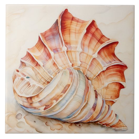 Carreau Aquarelle Sea Shell (Devant)