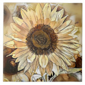 Carreau Aquarelle Shine Sunflower Collection élégante (Devant)