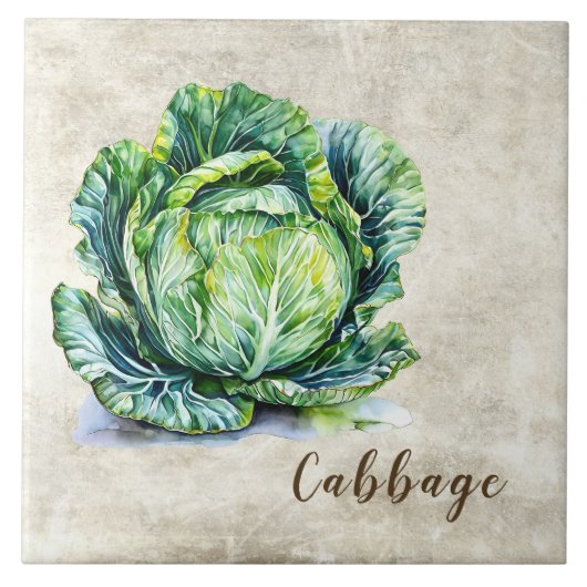 Carreau Aquarelle Texture Fausse Chou Rustique  (Devant)