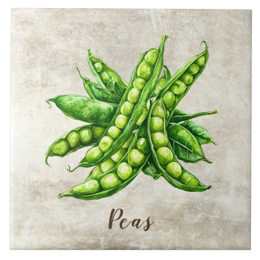 Carreau Aquarelle Texture Fausse Pois Rustique (Devant)