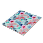 Carreau Aquarelle Tropical Exotique Botanique Floral (Côté)