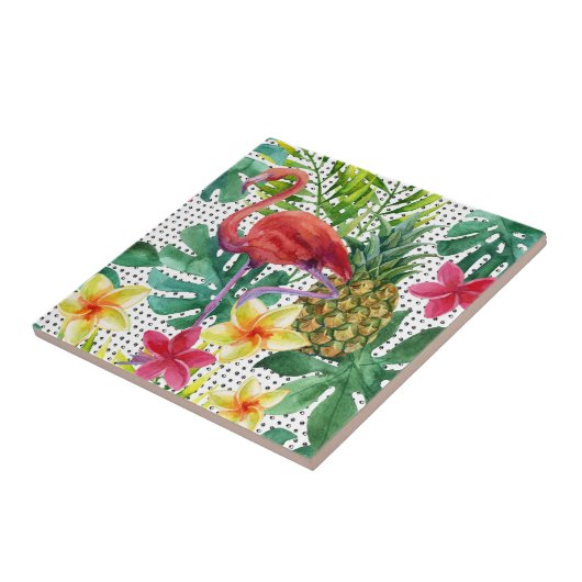 Carreau Aquarelle tropicale (Côté)