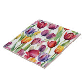Carreau Aquarelle Tulipe Fleurs N'Importe Quelle Occasion (Côté)