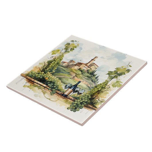 Carreau Aquarelle Vineyard (Côté)