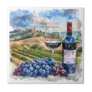 Carreau Aquarelle Vineyard