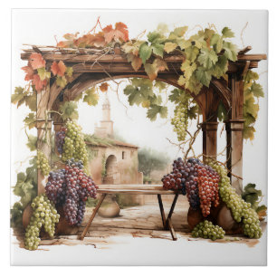 Carreau Aquarelle Vineyard