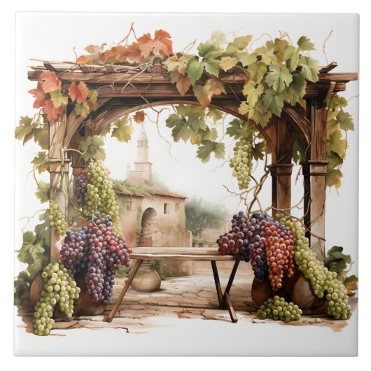 Carreau Aquarelle Vineyard (Devant)