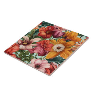 Carreau Aquarelle vintage Collection Florale tendance