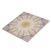 Carreau Aquarelle vintage de sable bleu pourpre No3 (Côté)