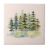 Carreau Aquarelle Vintage Pinède Rustique (Devant)