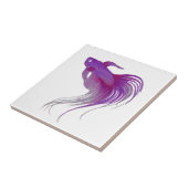 Carreau Aquarelle violette Betta Fish (Côté)