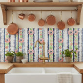 Carreau Aquarelle Whimsical bleu vert décoratif