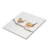 Carreau Aquarelle Wren Bird Wildlife Colorée (Côté)