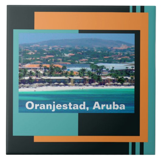 Carreau Aquarelles d'Oranjestad, Aruba (Devant)