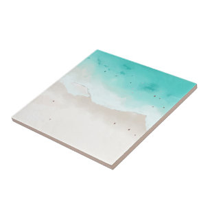 Carreau Aquarelles, plage et mer, ciel