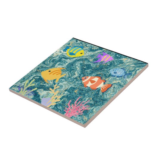 Carreau aquarium tropical (Côté)