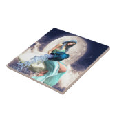 Carreau Aquarius - Une femme qui verse de l'eau d'un Jug (Côté)