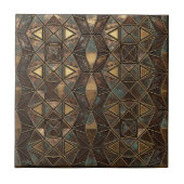 Carreau Arabesque Starburst : Bronze oxydé #14 ID1227 (Devant)