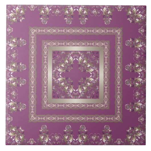 Carreau Arabic antique decorative east ornamental baroque (Devant)