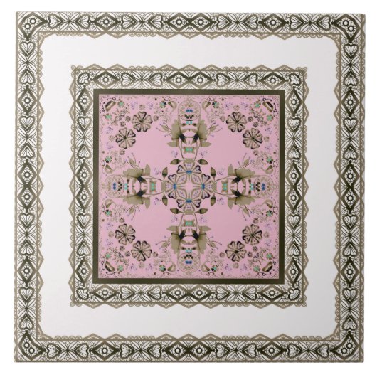Carreau Arabic antique decorative east ornamental baroque (Devant)
