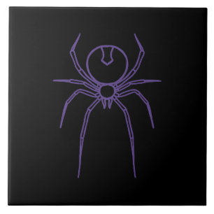 Carreau Araignée en violet et noir
