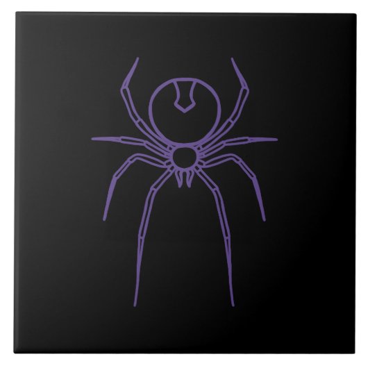 Carreau Araignée en violet et noir (Devant)