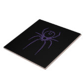 Carreau Araignée en violet et noir (Côté)