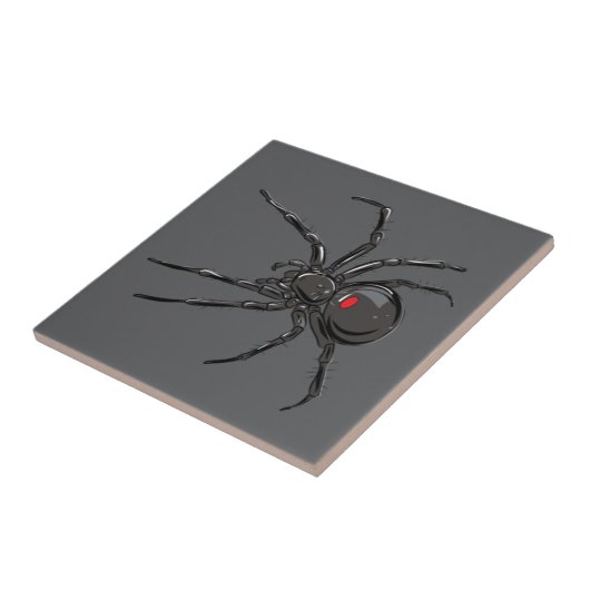 Carreau Araignée Veuve Noire Dessin Original Art (Côté)