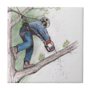Carreau Arboriste du chirurgien Arbre de bûcheron