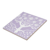 Carreau Arbre à fleurs - Coeurs Lilac Beardsley pourpre (Côté)
