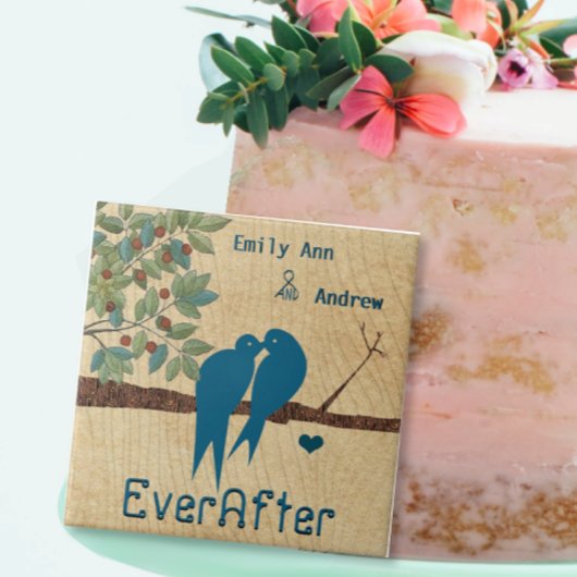 Carreau Arbre à grains de bois Inséparables après l'annive