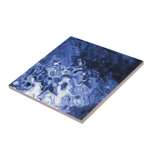 Carreau Arbre bleu Abstrait (Côté)